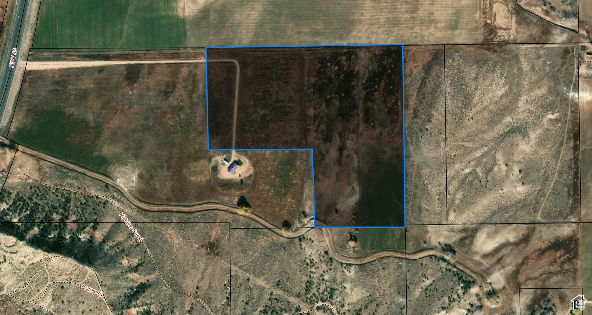 Uintah County plat map ~ approximate boundaries of the 38 acres