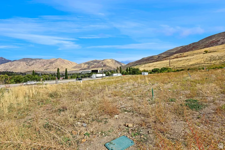 Mountain view with rural landscape