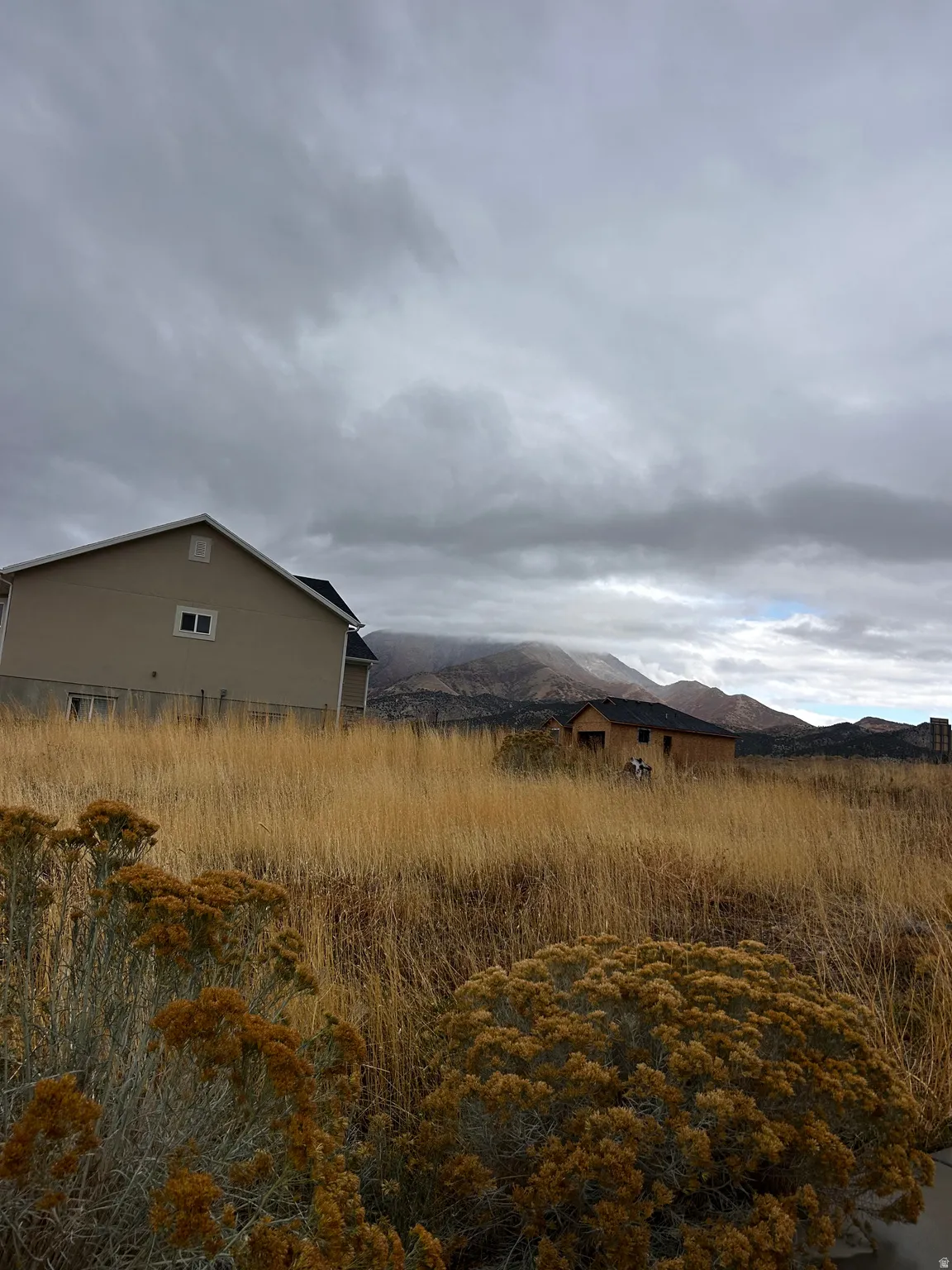 View of yard featuring a mountain view