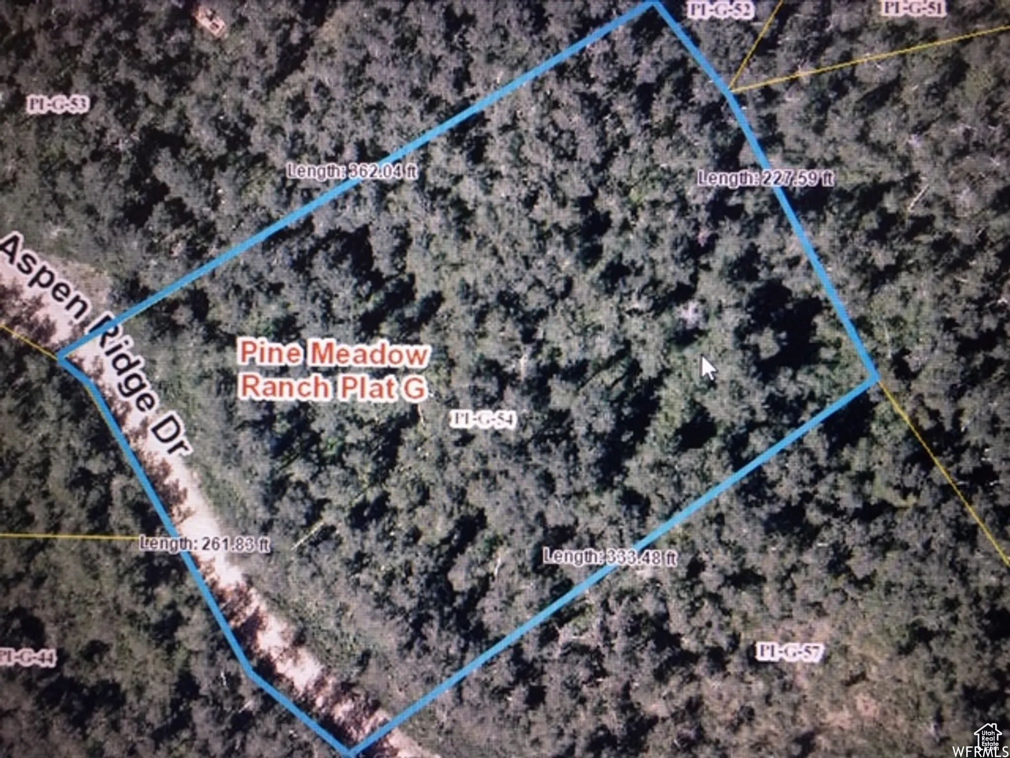 Map / location with property parcel outlined