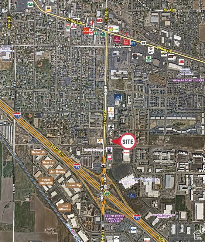 Aerial overview of property's location