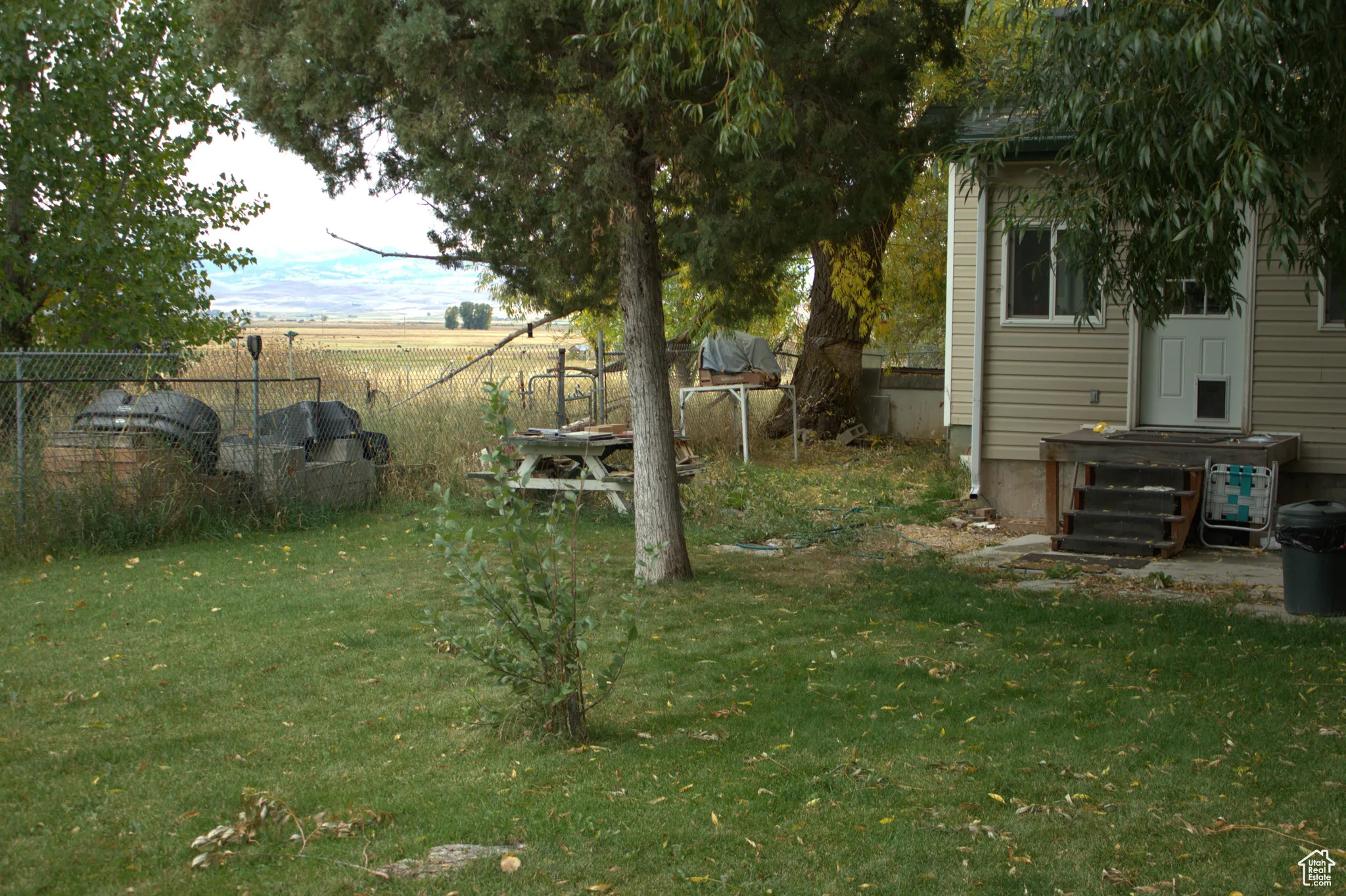 View of yard featuring a view of countryside