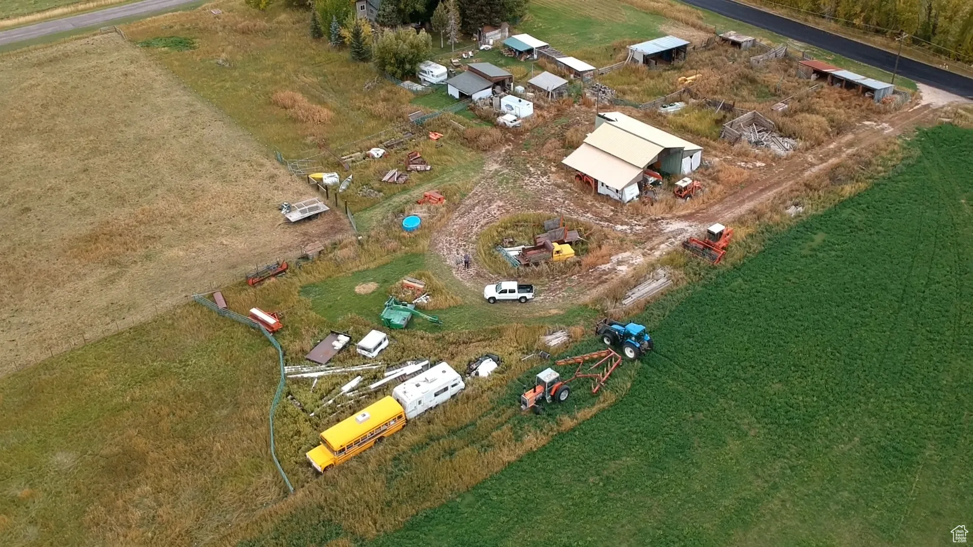Aerial overview of property's location