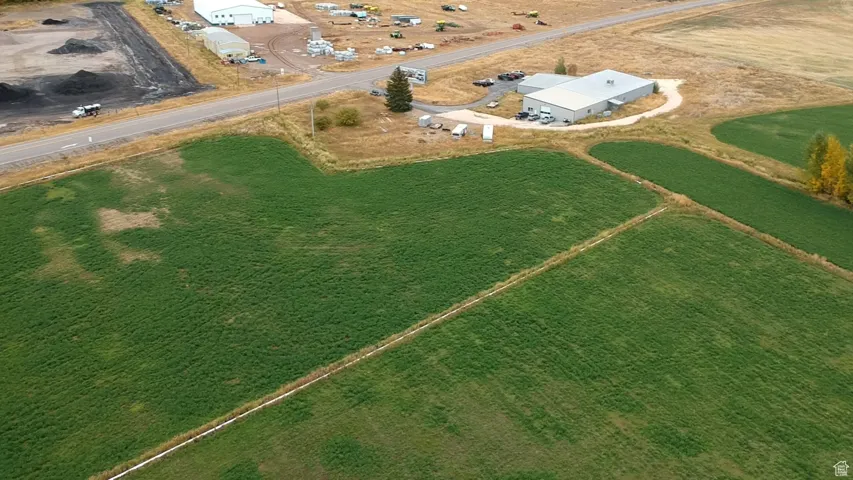 Aerial view of sparsely populated area