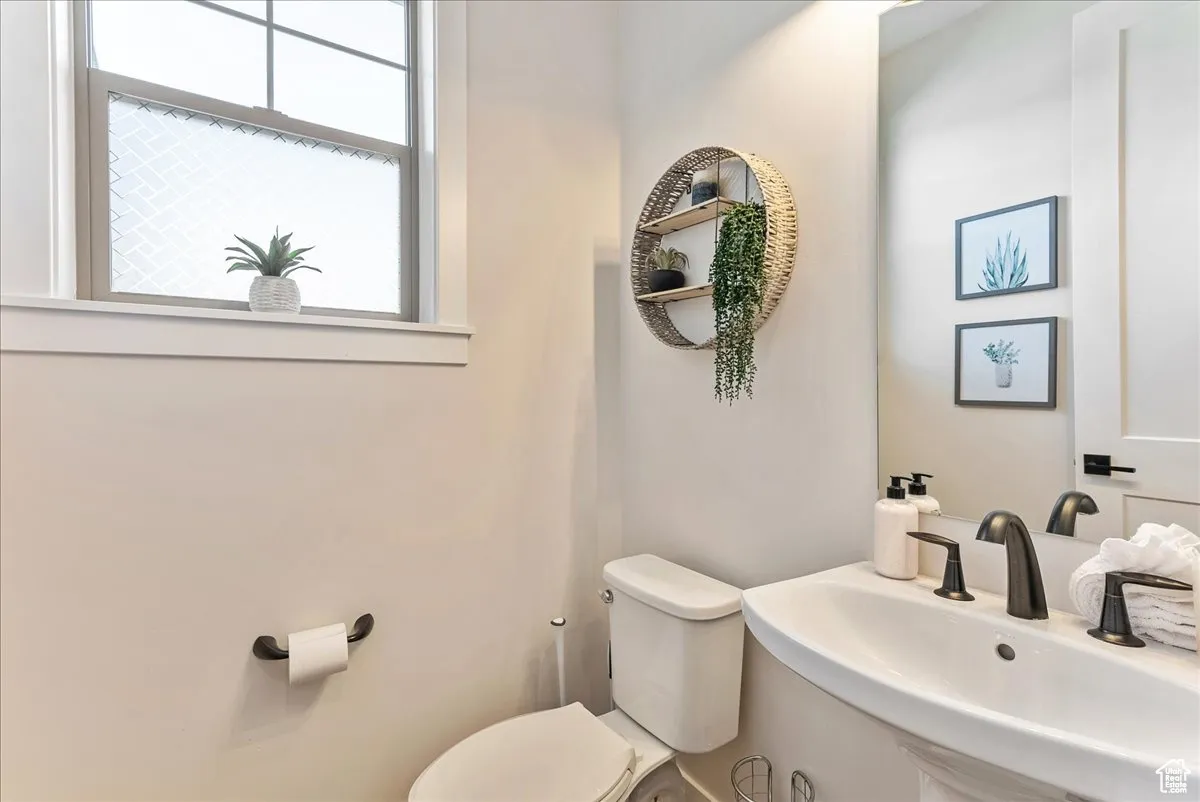 Half bathroom off kitchen