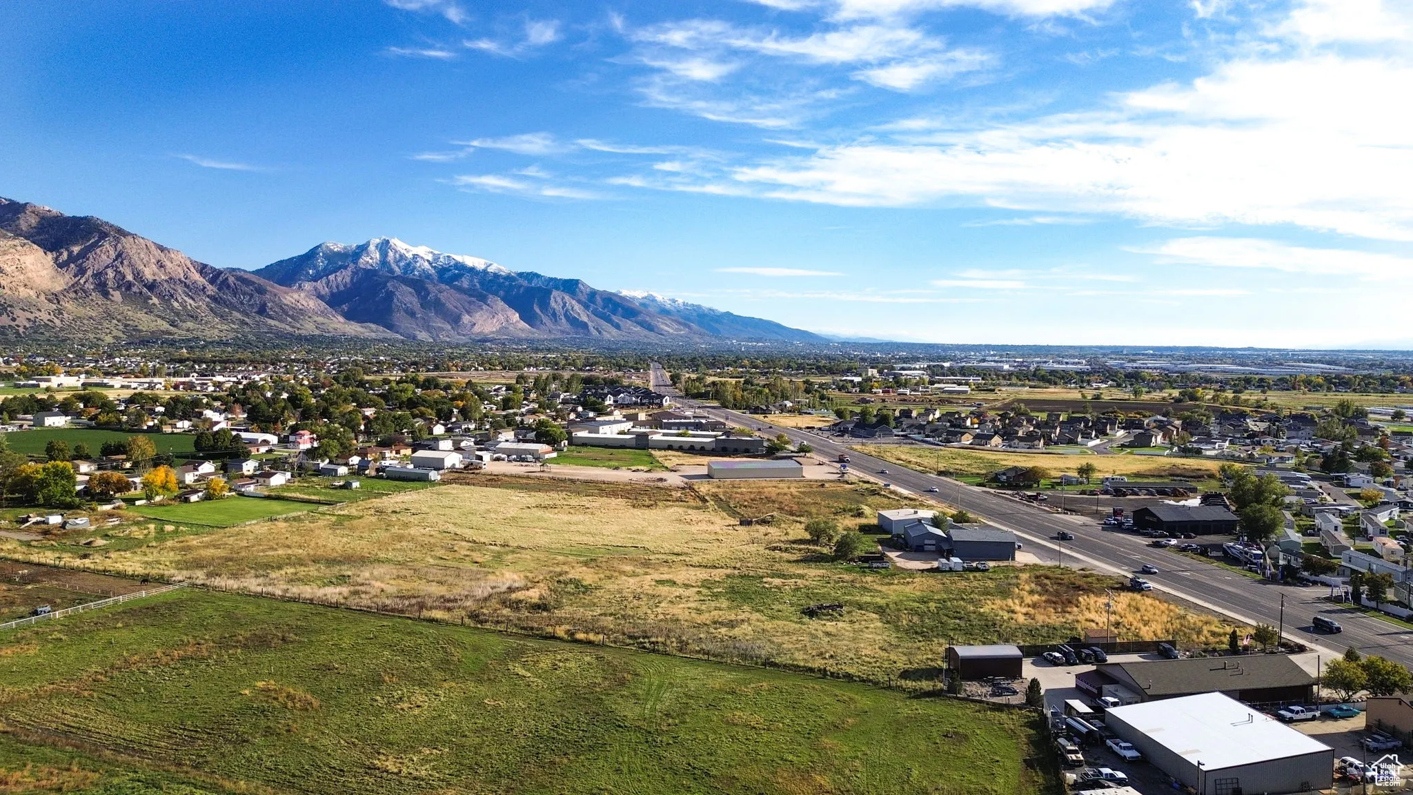 Mountain view featuring nearby suburban area