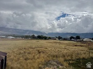 View of mountain background with rural landscape