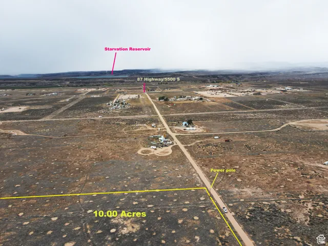 View of rural area featuring property parcel outlined and a desert landscape