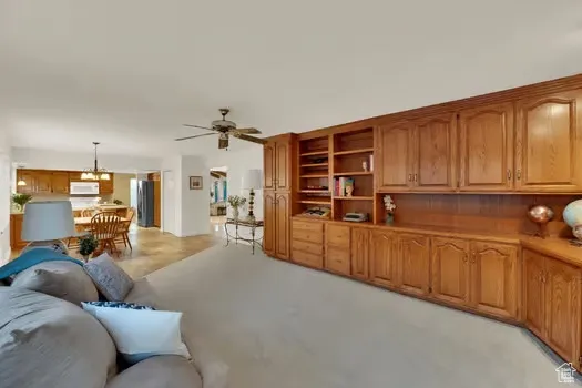 Gorgeous  custom cabinets in Family Room-all the storage you'll ever need!