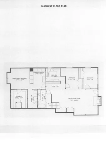 Basement * 2-Bdrm Apt with extra apartment storage and Large storage rooms.