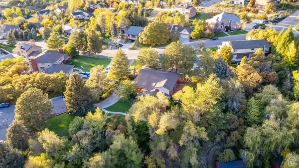 Aerial view of residential area
