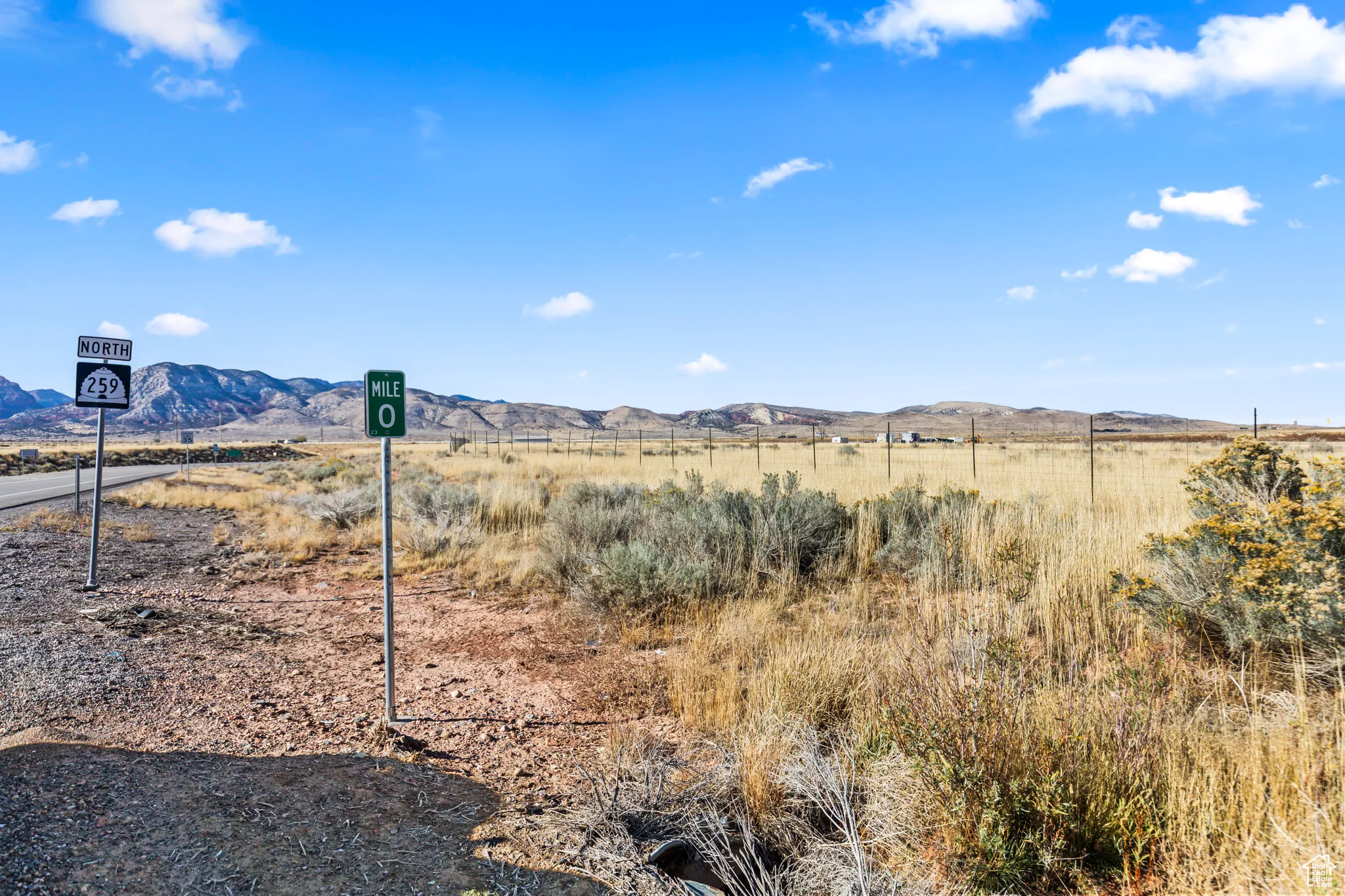 Mountain view with rural landscape