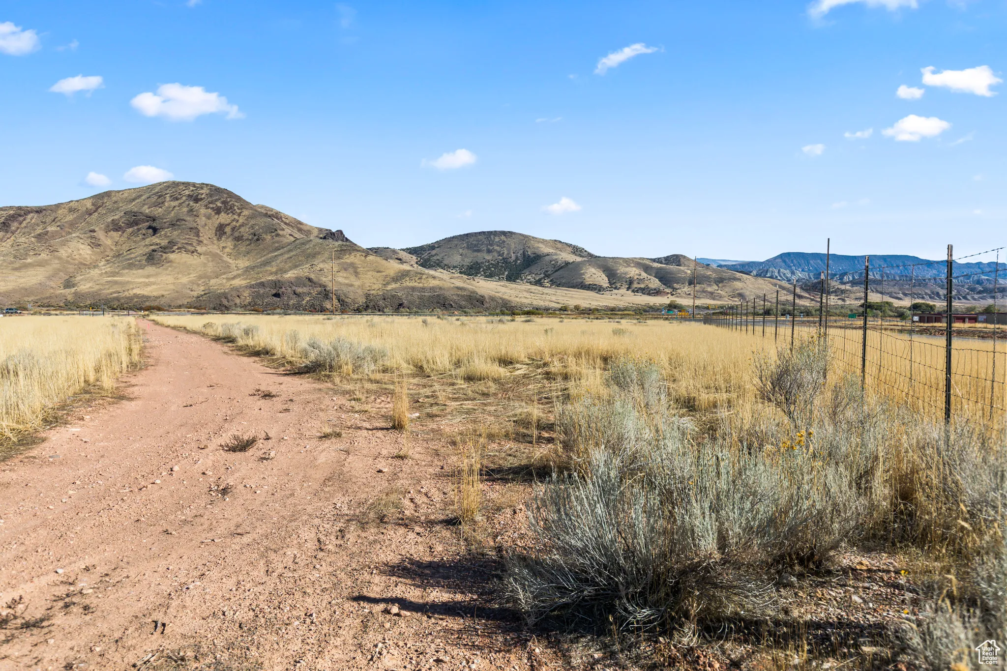 View of mountain background with rural landscape