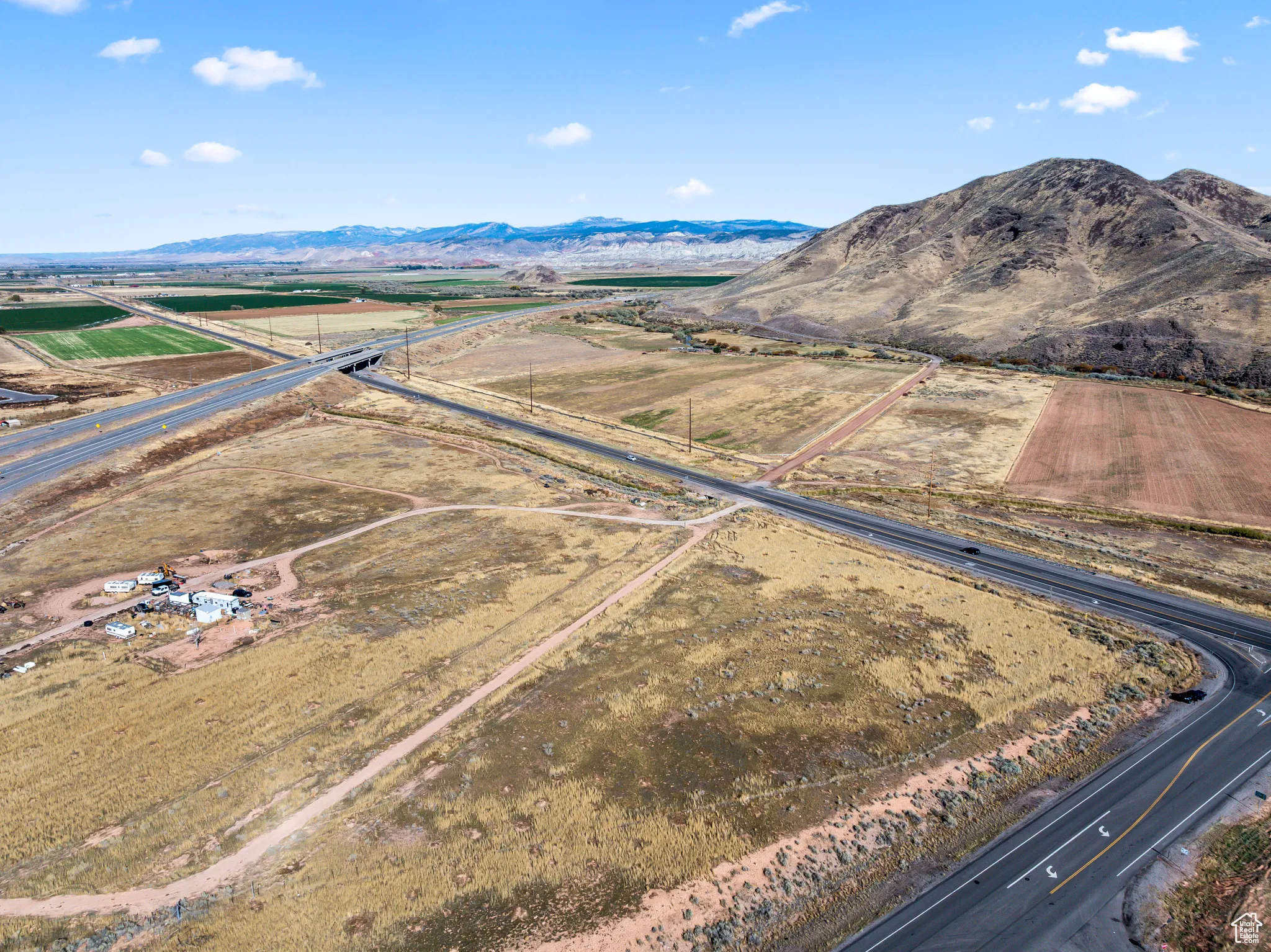 View of rural area with a mountainous background
