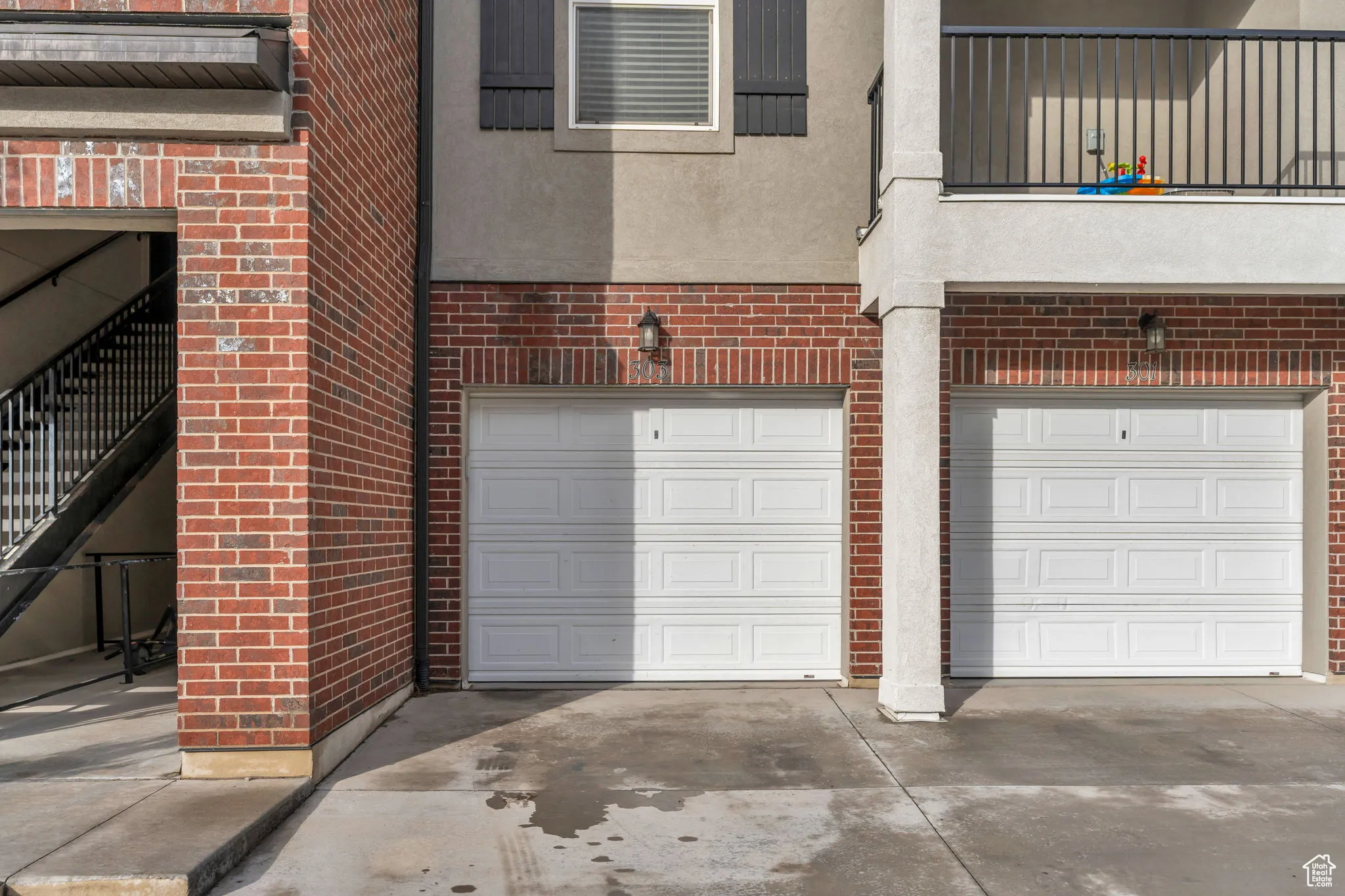 Garage with driveway