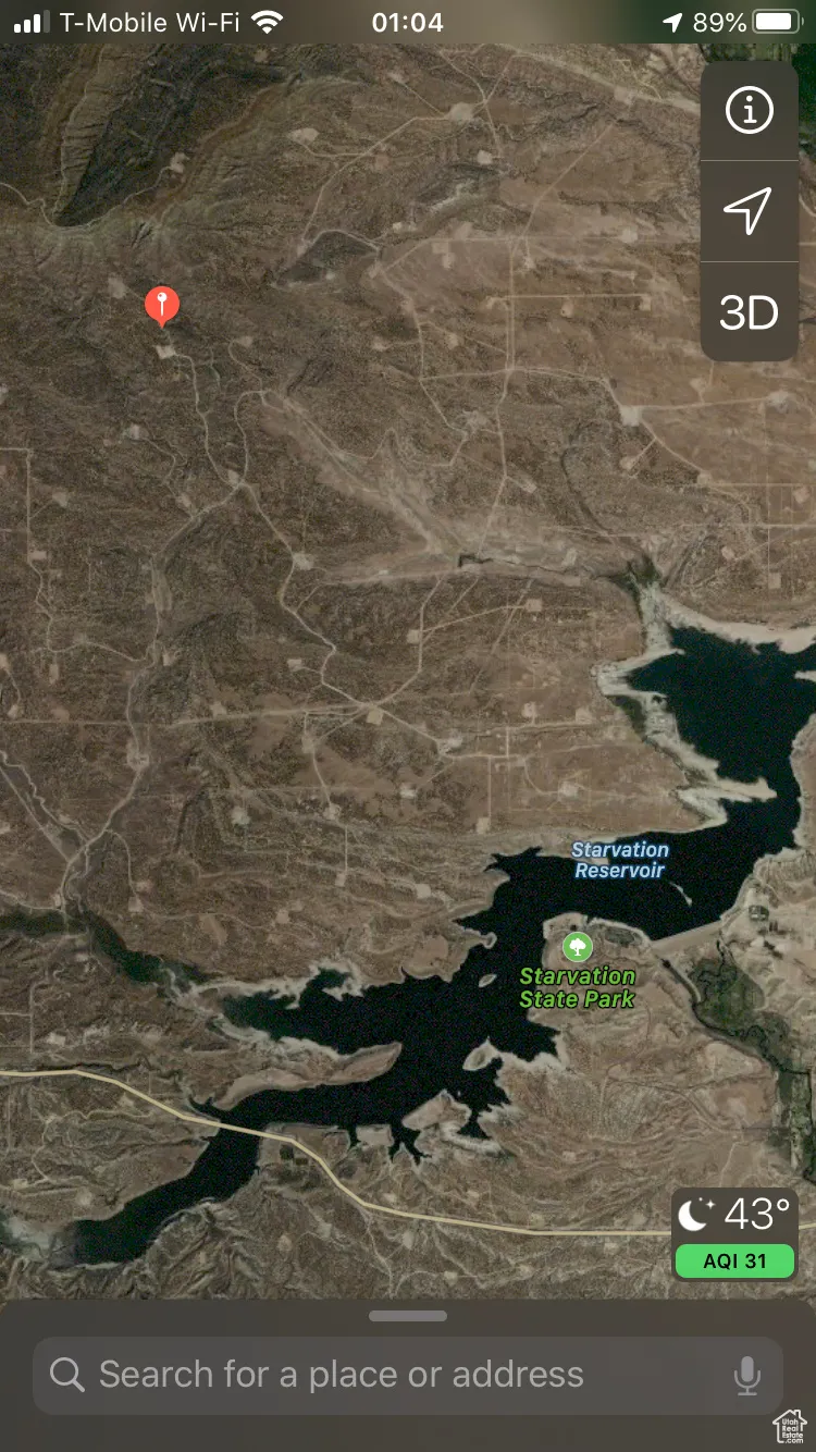 Aerial map of property and surrounding area