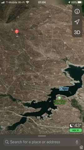 Aerial map of property and surrounding area