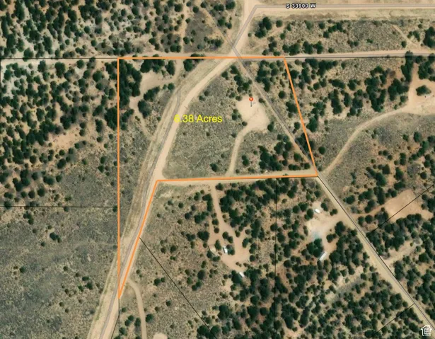 Map / location with property parcel outlined