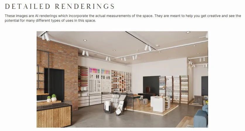 Living area with concrete flooring and rail lighting