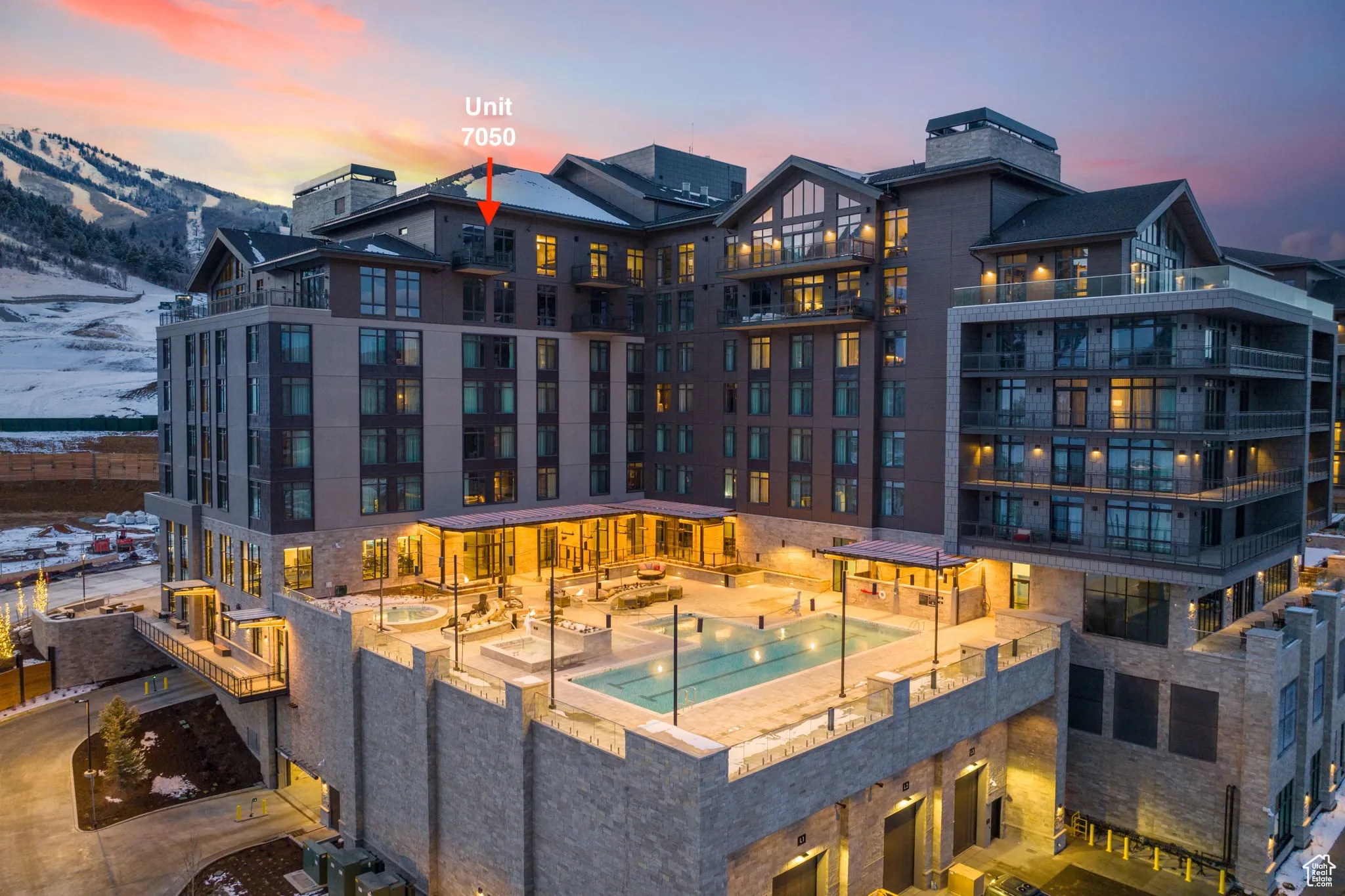 Top floor location of unit