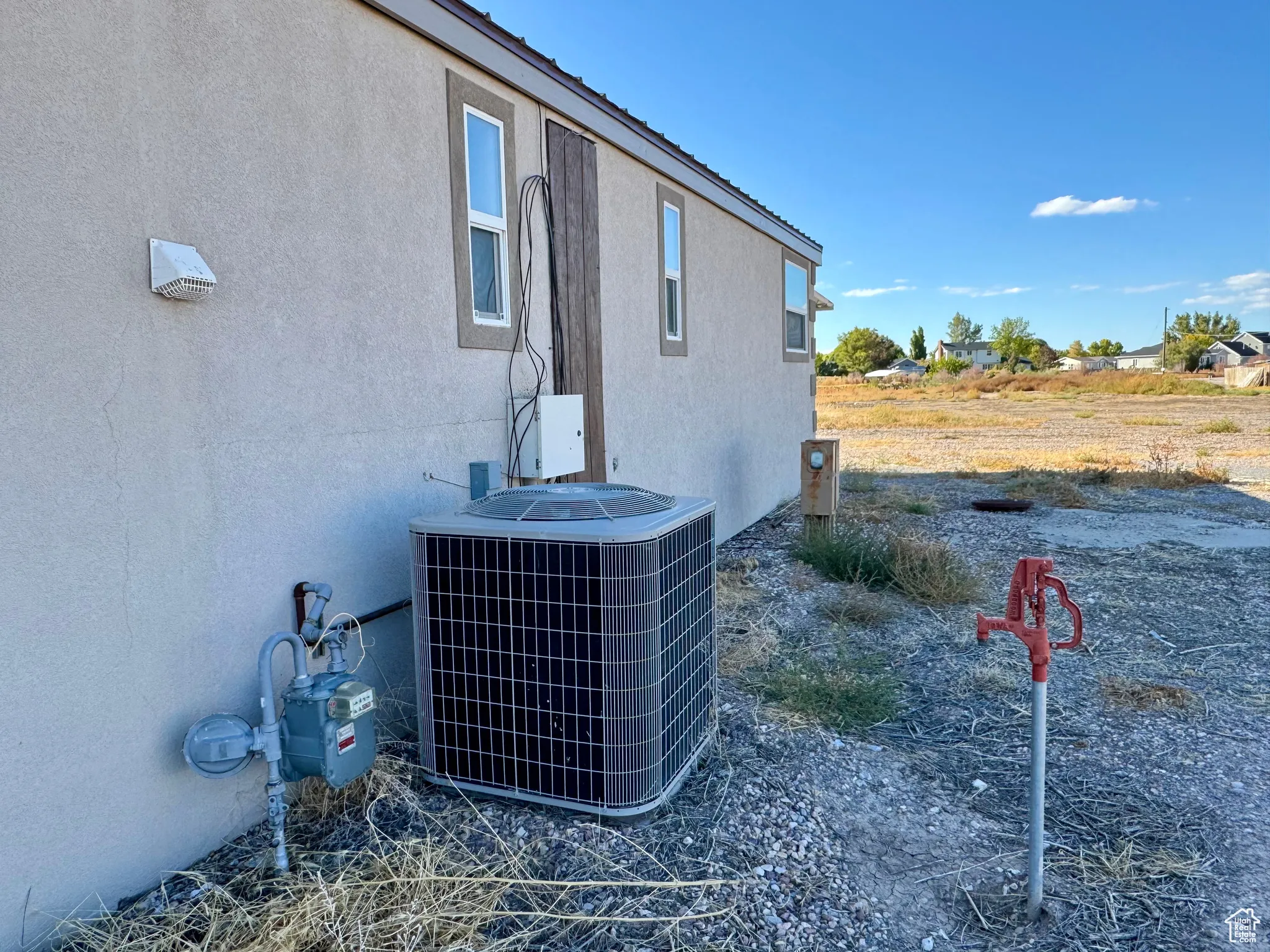 Exterior view of stucco siding