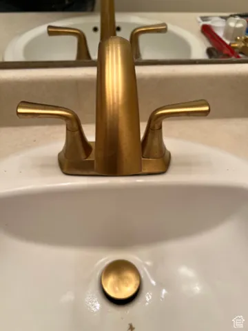 Bathroom view of a sink