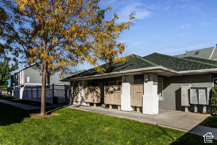Back of clubhouse and mailboxes