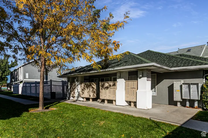 Back of clubhouse and mailboxes