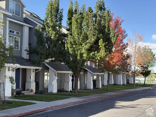 View of front facade of the street in the complex.