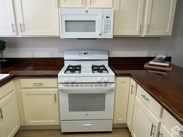 All new white GE appliances. Gas Stove.