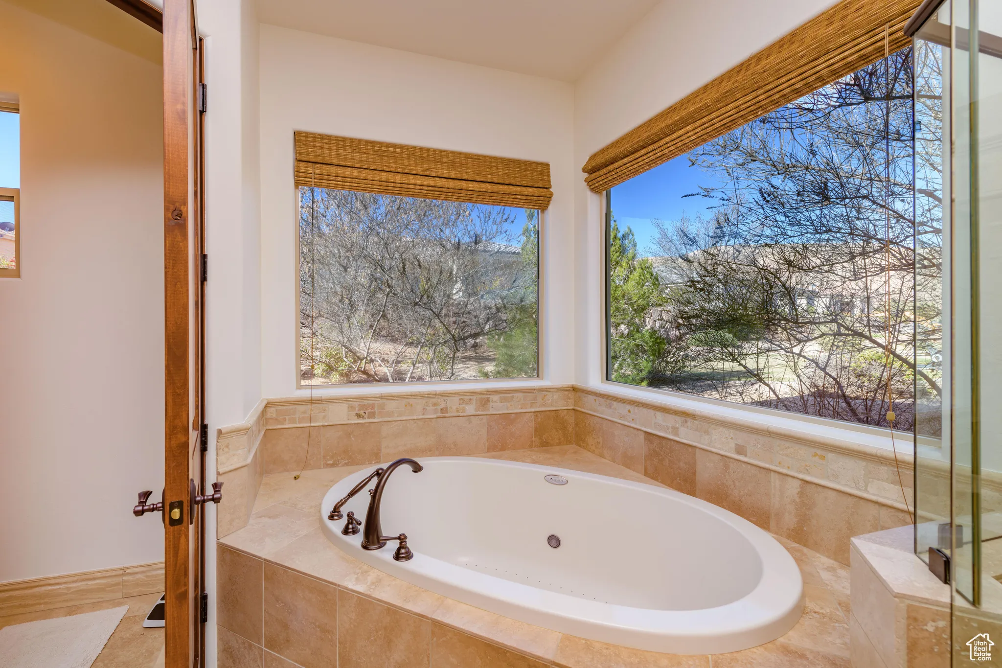 Bathroom with a garden tub