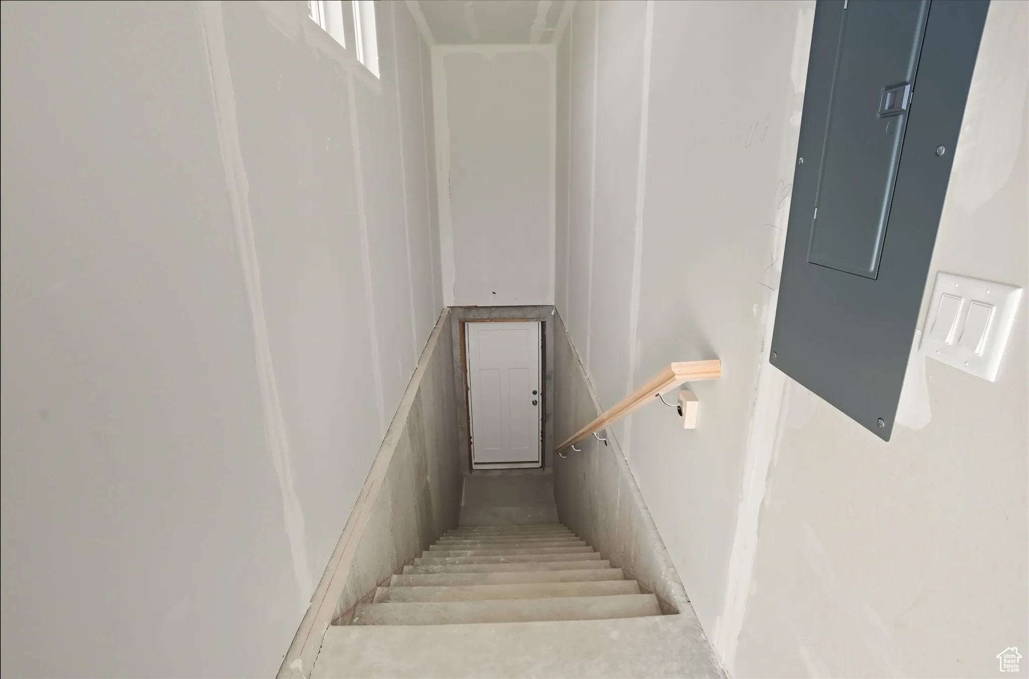 Stairway featuring electric panel