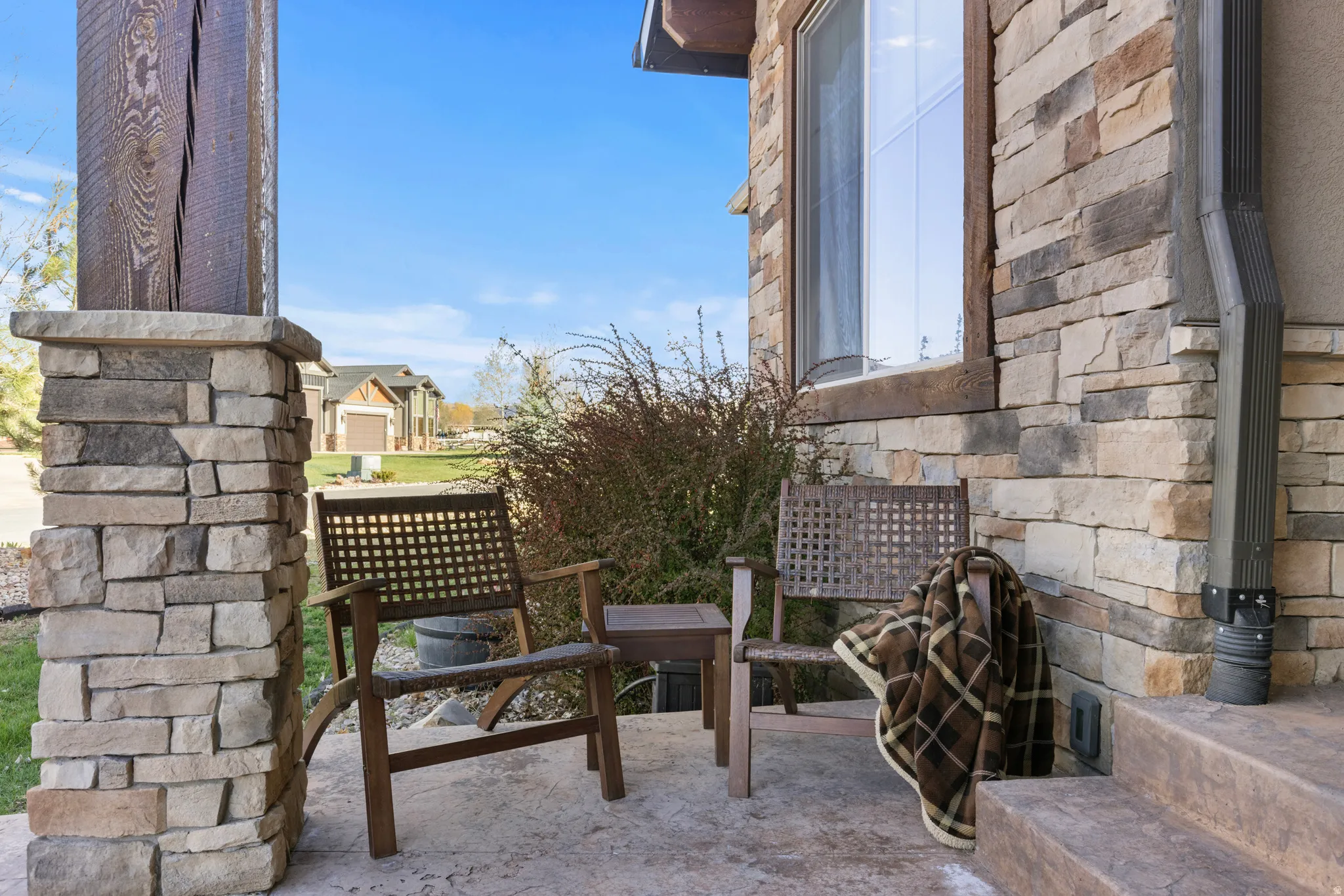 View of front porch