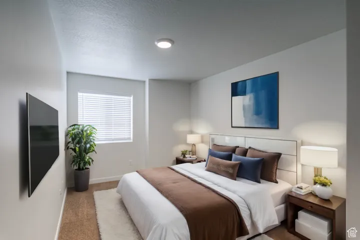 Carpeted bedroom