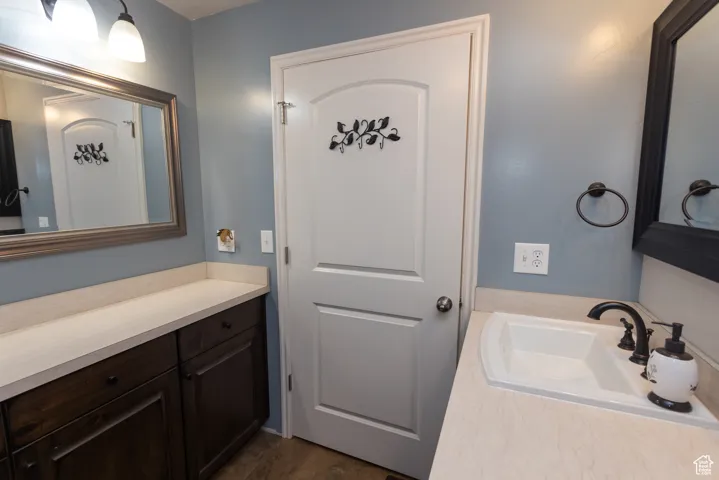 Bathroom featuring vanity