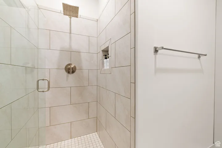 Full bathroom with a stall shower