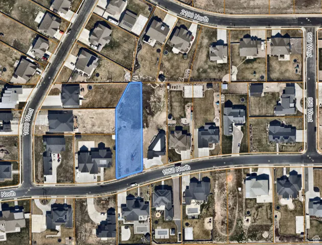 Aerial view of property's location featuring property boundaries highlighted