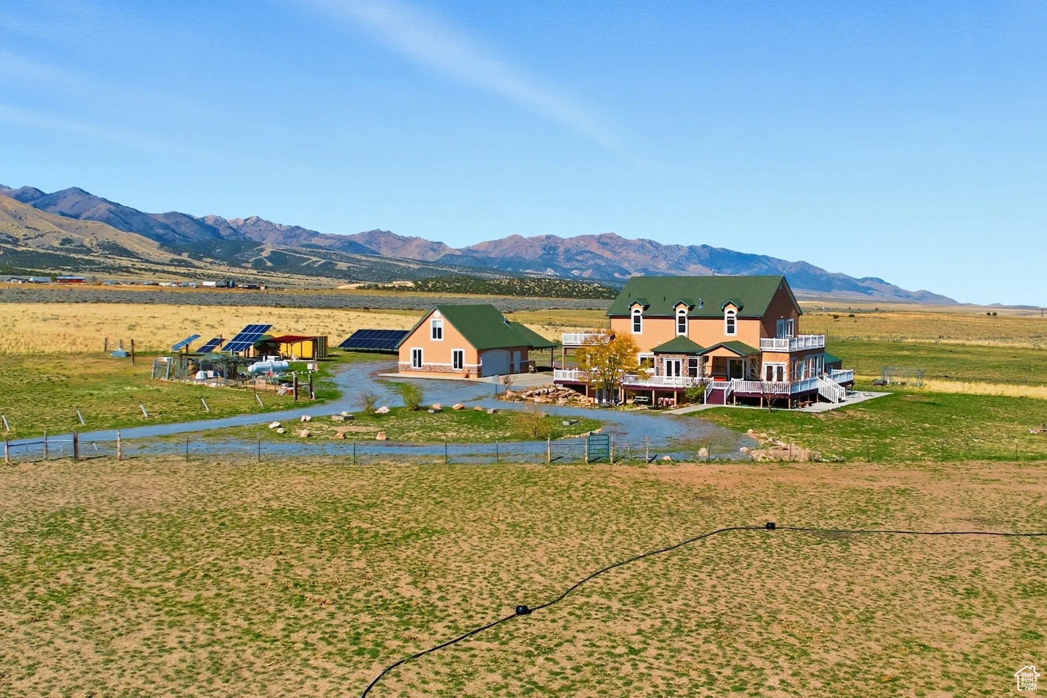 View of mountain background with rural landscape, north west.