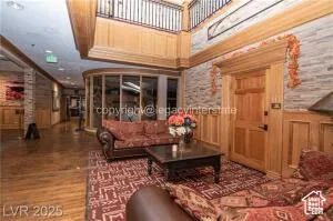 Building lobby featuring a towering ceiling