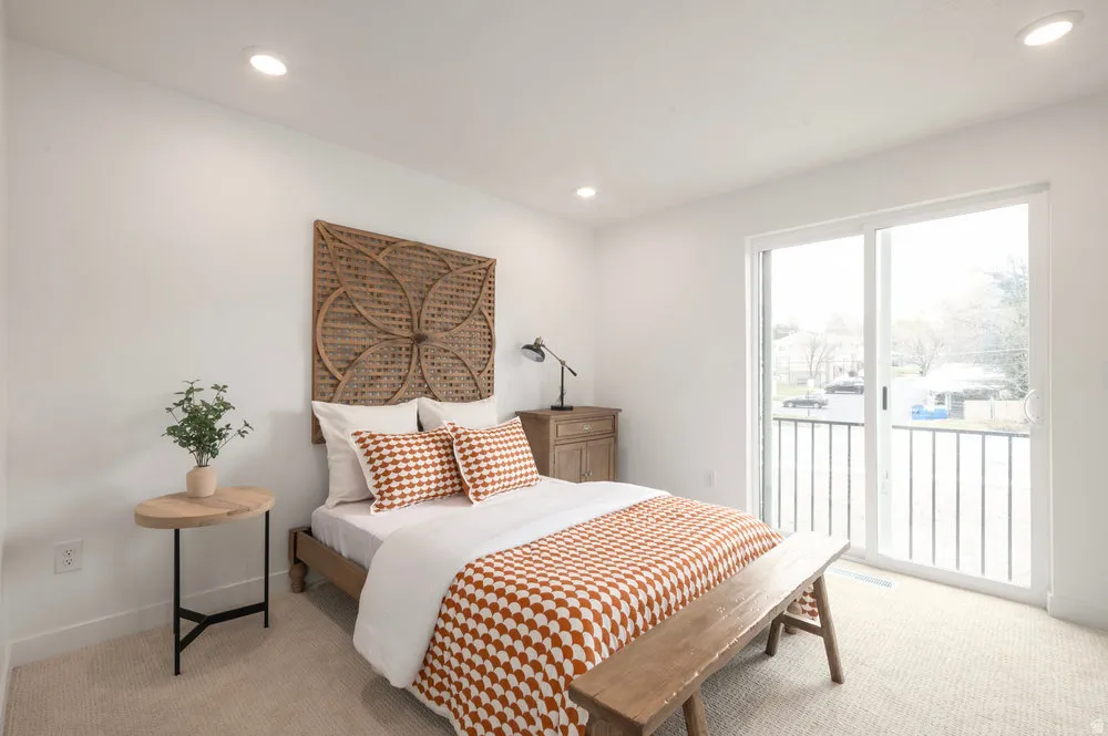 The kind of bedroom that makes you want to hit snooze (just one more time). *Model