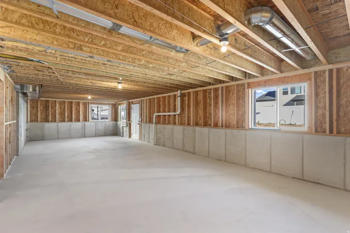 Basement featuring healthy amount of natural light