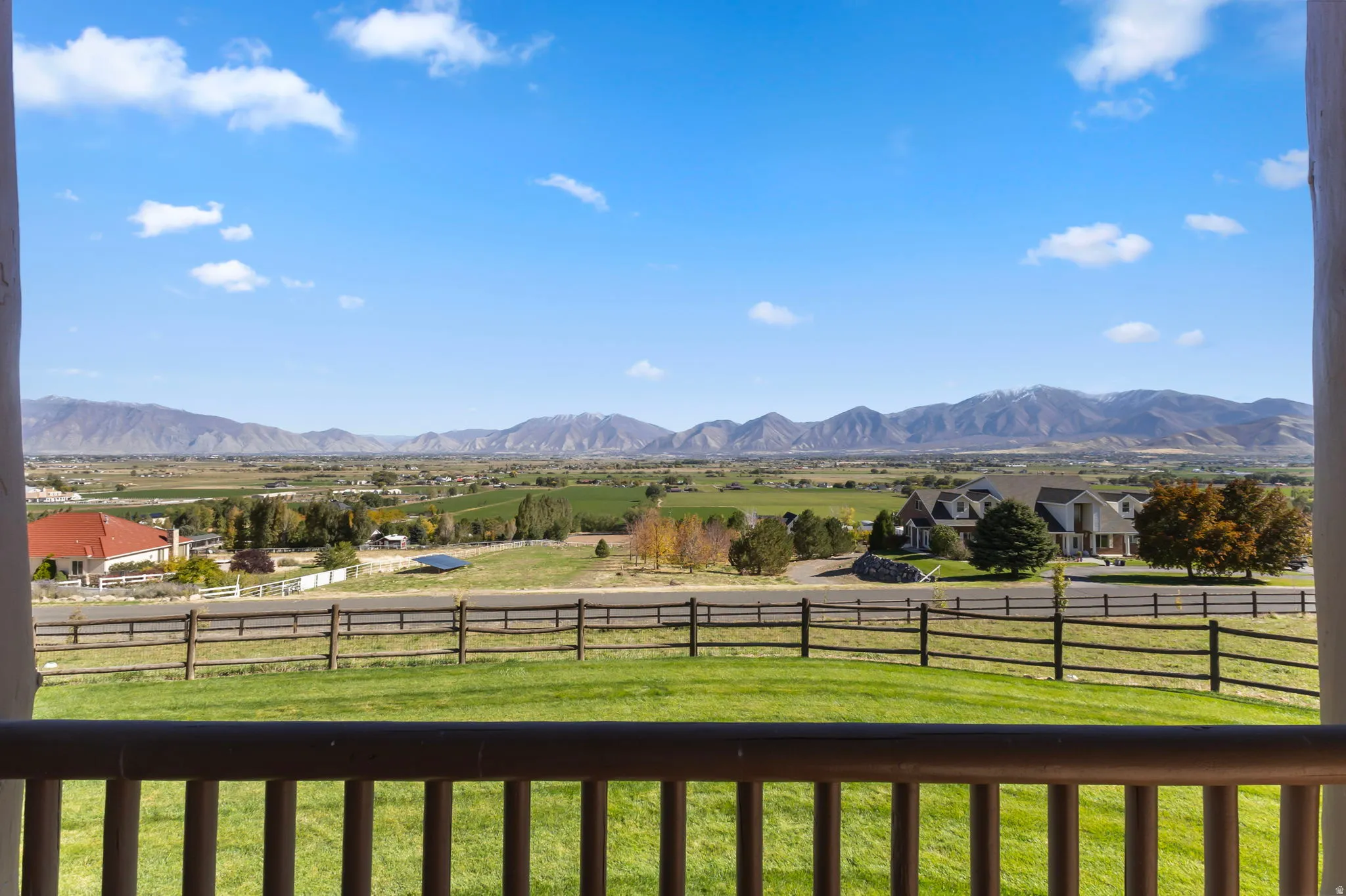 180 degree views of the valley and Wasatch mountains.