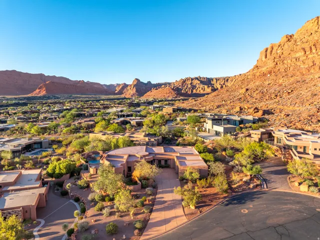 View of property location with nearby suburban area and a mountain backdrop