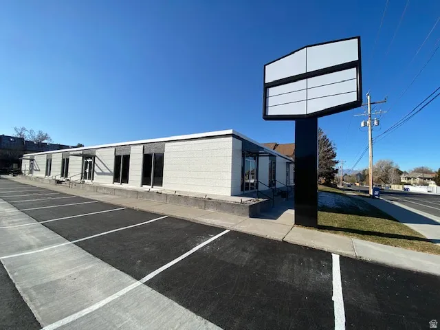 View of uncovered parking lot