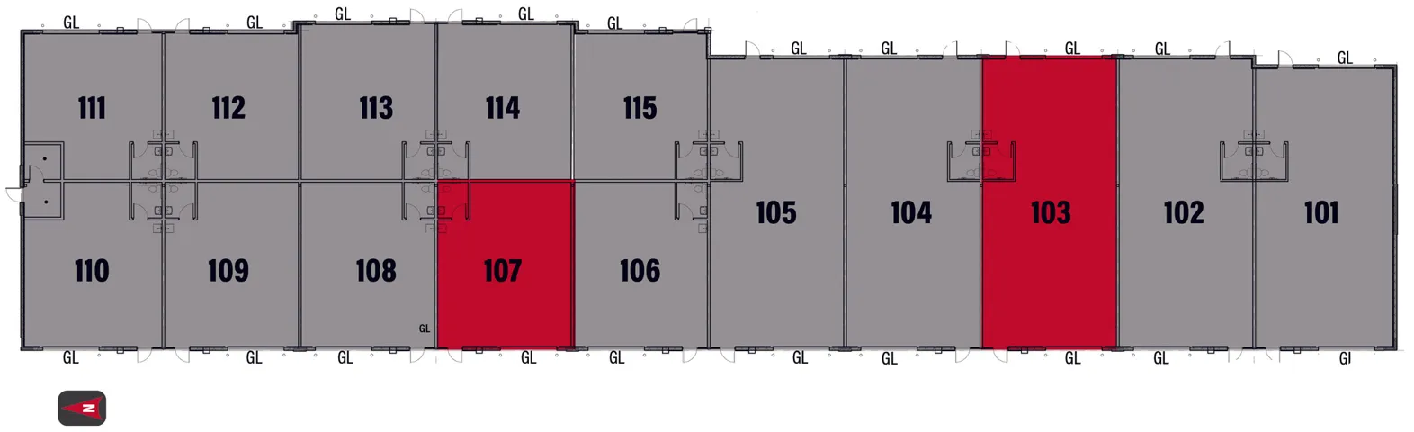Site Map. Identifying unit availability within the property