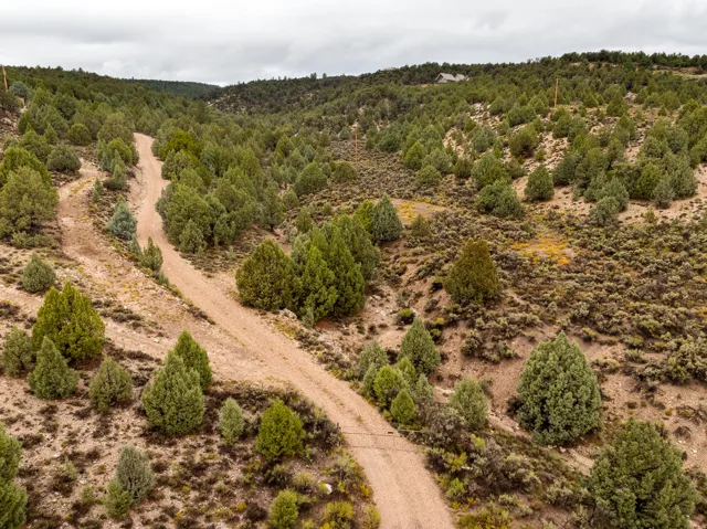 Aerial view of sparsely populated area