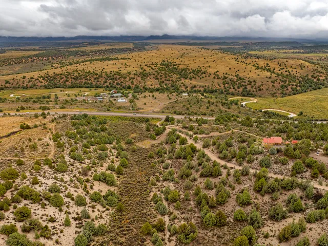 Overview of rural landscape with a desert landscape