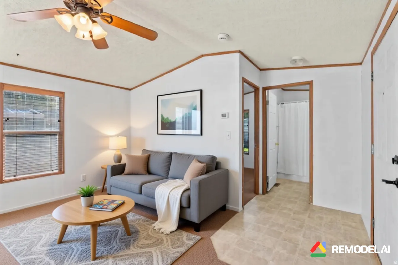 Living area with crown molding, vaulted ceiling, a textured ceiling, a ceiling fan, and light colored carpet