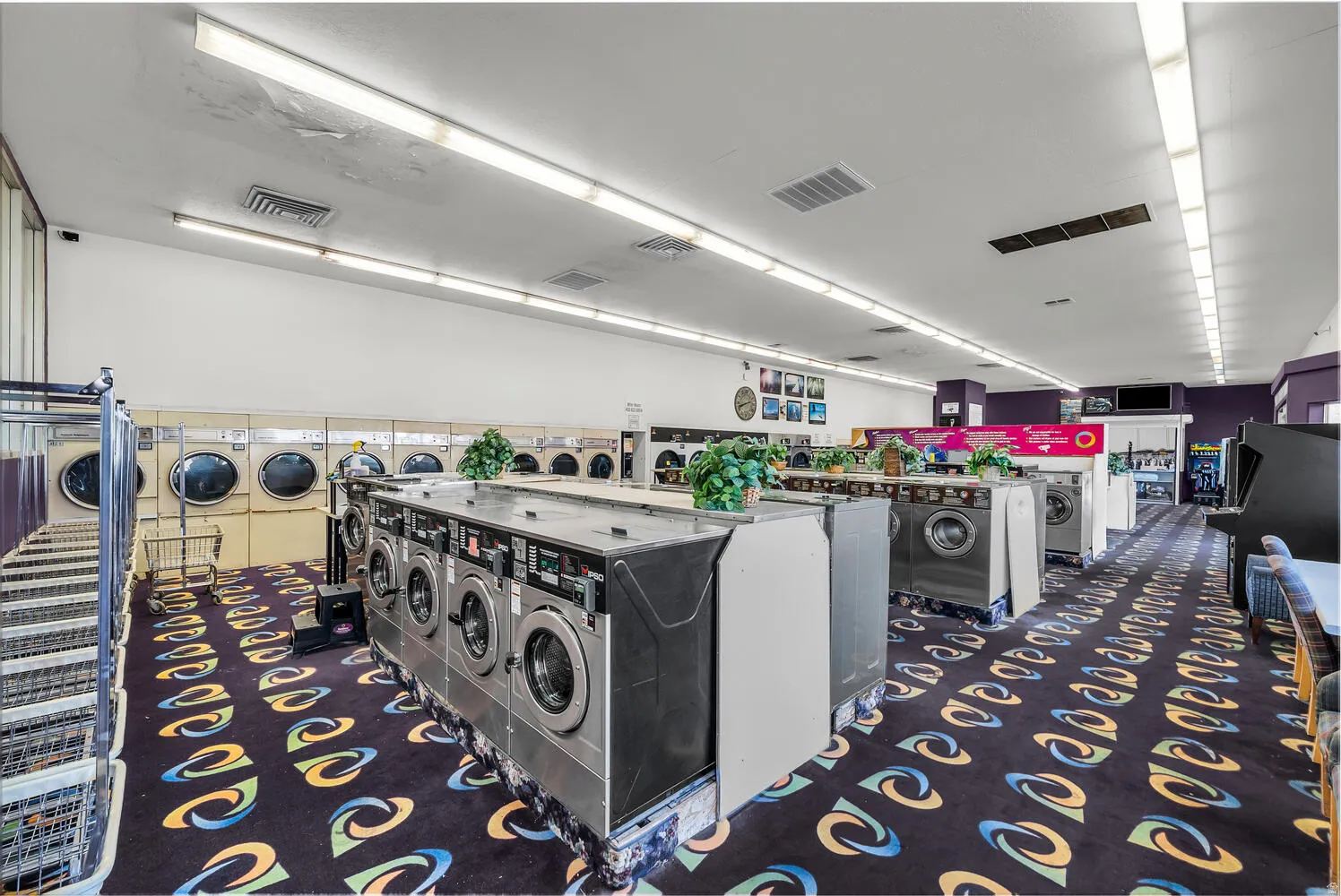 Shared laundry with washing machine and clothes dryer