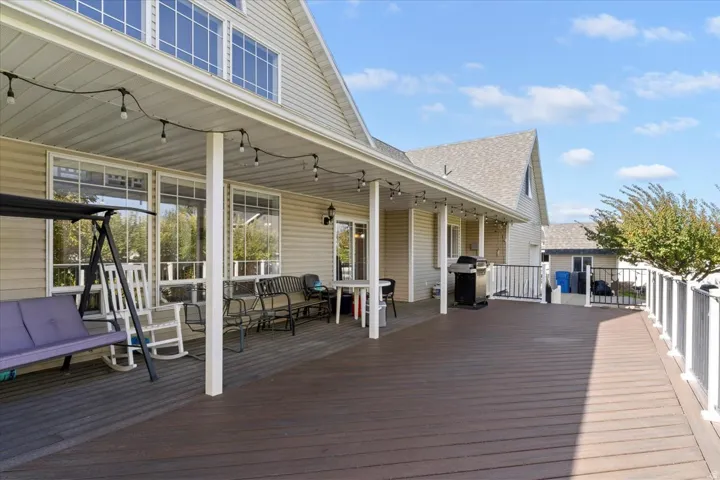 Deck with area for grilling